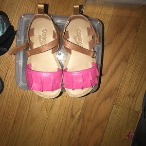 Pink frill sandals